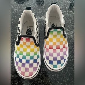 Vans kids rainbow checkered